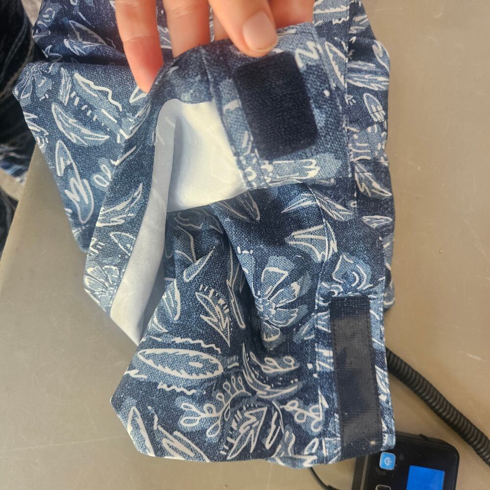 Rip Skirt Hawaii Women Wrap Skirt  Floral Beach Pockets Rustica Denim Size Large - Picture 6 of 9